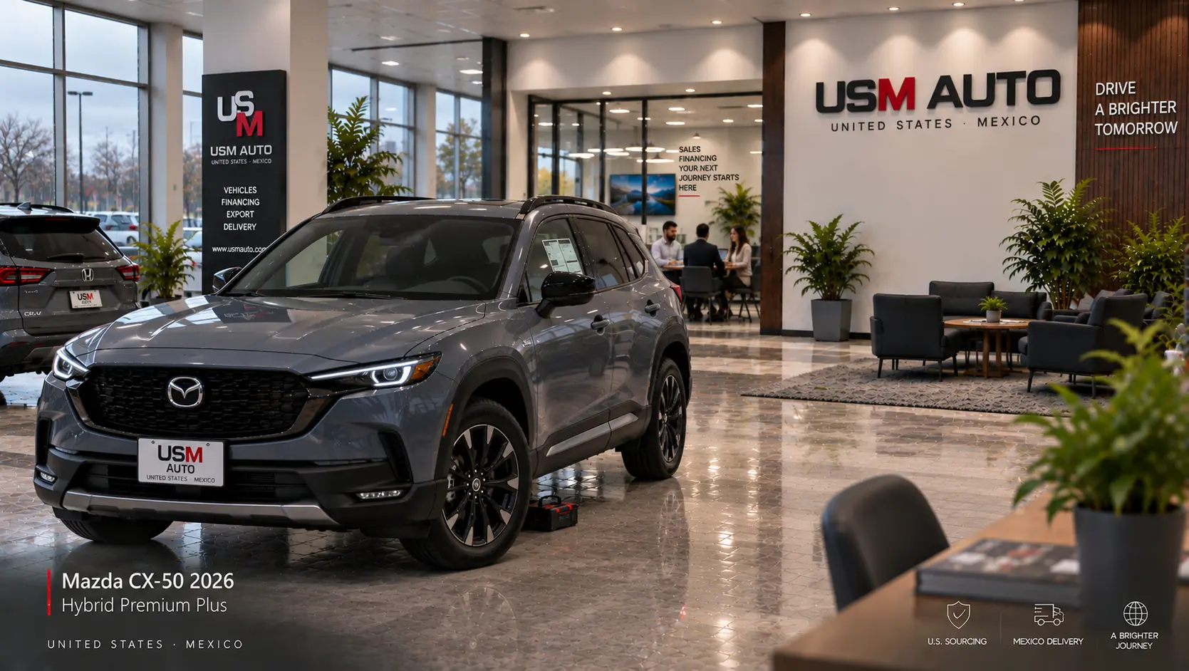 Mazda CX-50 Hybrid Premium Plus 2026, vista exterior lateral