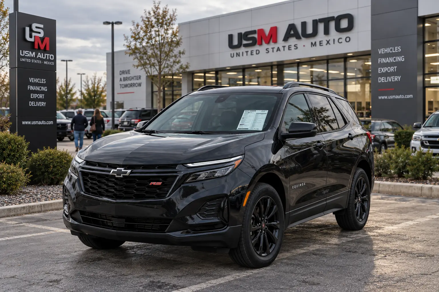 Chevrolet Equinox RS 2026, vista exterior de tres cuartos frontal